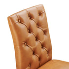 Modway - Duchess Vinyle Chaise à manger Ensemble de 2 - Tan-10