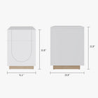 Nexera - Table d'appoint Nauraa, Blanc et Érable naturel-7