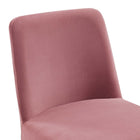 Modway - Amplify Base de traîneau Performance Velvet Fauteuil d’appoint de salle à manger - Rose Poussiéreuse d’Or-9