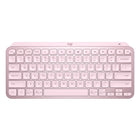 Logitech - MX Keys Mini Minimaliste Clavier Sans Fil Illuminé - USB-C - Rose-Clavier sans fil rétroéclairé minimaliste