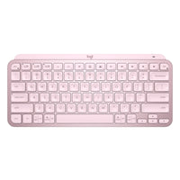 Logitech - MX Keys Mini Minimaliste Clavier Sans Fil Illuminé - USB-C - Rose-Clavier sans fil rétroéclairé minimaliste