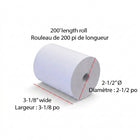 Eddie pis - Rouleau de papier thermique - 3-1/8 po x 200 pi - Paquet de 250 (Sans BPA)-Dispose d'un indicateur de ligne rouge fin de rouleau