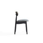Manhattan Comfort - Lot de 4 chaises de salle à manger Colbert 44,5 cm style industriel chic, rembourrées, noir et gris-Hauteur d’assise : 46 cm avec une capacité de poids de 125 kg