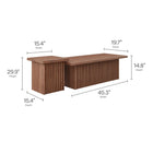 Modway - Render Nidification Tables basses Ensemble de 2 - Noyer-Socles à lattes