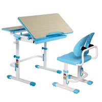 TygerClaw - Bureau pour enfants à hauteur réglable avec rangement, Bleu-La fonction de bureau inclinable améliore l'angle, le rendant plus propice à l'écriture, à la lecture et au dessin