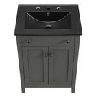 Modway - Nantucket 24" Vanette de salle de bain - Gris Noir-8