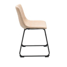 Brassex - Chaise de visite 538297 Caden - ensemble de 2 - beige vintage-Structure en acier avec revêtement en poudre