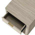 Manhattan Comfort - Ensemble de 2 tables de chevet modernes Evelyn 20" à 1 tiroir - Naturel-Conception de base de balai à plateforme surélevée permettant un nettoyage facile