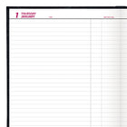 Brownline - 2026 Agenda quotidien Traditional avec Couverture rigide d'aspect lézard - 10 po x 7-7/8 po - Noir - Anglais-50 % de papier recyclé post-consommation