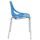 Modway - Stencil Restauration Fauteuil d’appoint - Bleu-Chaise à manger ou d’accent moderne