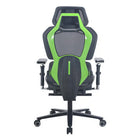 TygerClaw - DuoFlex Chaise de jeu ergonomique à dossier haut - Noir/Vert-Doté d'un système d'équilibrage de poids de pointe avec quatre positions de verrouillage et un curseur de siège