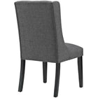 Modway - Baronet Bouton touffé Tissu Chaise à manger - Gris-Tissu fin en polyester