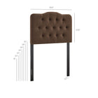 Modway - Annabel Mélange de lin premium Tête de lit jumelée, Cacao-Touffage en losange