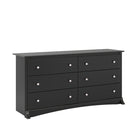 PrepacMD – Commode à 6 tiroirs Sonoma, noir, 29 po-Tiroirs sur glissières en métal avec butées de sécurité intégrées