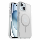 OtterBox - Étui Symmetry MagSafe pour iPhone 17e/16e/15/14/13 - Transparent-Les bords surélevés autour de l'appareil photo protègent contre les impacts violents