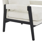 Brassex - Chaise d'appoint 476238 Hugo - beige-Finition de la structure en noir minuit
