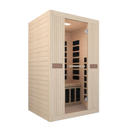 Westinghouse - Sauna infrarouge 2 places avec luminothérapie - 117 cm (l) x 101 cm (p) - Bois naturel-Sept panneaux chauffants infrarouges à haute performance en film de carbone