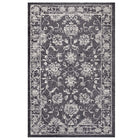 Modway - Kazia Treillis floral vieilli Tapis de 5 pi l x 8 pi L - Gris foncé et ivoire-Tapis à treillis floral vieilli