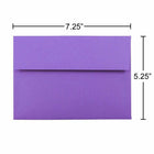 JAM Paper - Enveloppes d'invitation colorées A7 - 5 1/4 x 7 1/4 - violet violet recyclé - Paquet de 100-Couleur: Violet Violet