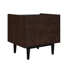 Manhattan Comfort - Table de nuit Duane 20,23" style mid-century moderne - brun foncé et noir-Assemblage à domicile requis Tout le matériel inclus