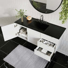 Modway - Vitality Évier simple 48" Vanette de salle de bain - Blanc Noir-Conception murale