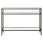 Hudson&Canal - Console Siviline 42" L - Bronze noirci-Comprend un plateau et des étagères en verre trempé