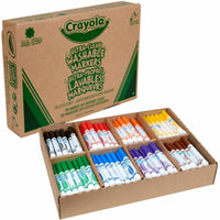 Crayola - Classpack de marqueurs lavables ultra-propres 8 couleurs - Couleurs assorties - Paquet de 200-Apportez de la précision et ajoutez des détails à vos dessins, chaque fois que vous esquissez ou illustrez