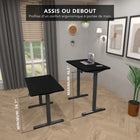 Mount-It! - Bureau électrique compact avec plateau de 40 pouces, noir-Réduisez les tensions dorsales, améliorez votre posture et profitez d'un confort optimal tout au long de la journée, que ce soit au travail ou pendant vos études