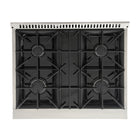 Kucht - 30 po Série KDF Cuisinière Pro Style au gaz propane - Acier inoxydable/Gris ciment-Dimensions du produit 27,75 po L x 30 po L x 36 po H
