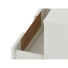 Manhattan Comfort - Rockefeller Table de Nuit 1 Tiroir Style Mid-Century Modern 51 cm - Blanc Cassé - Lot de 2-Assemblage à domicile requis Tout le matériel inclus