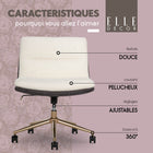 Elle Décor - Fauteuil de bureau Ariana Criss-Cross-Comprend tous les outils nécessaires à un assemblage facile