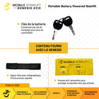 Mobile StairLift - Genesis ECO - Monte-escalier portable - chaise mobile légère à batterie - noir-Un guidon rembourré ergonomique permet aux soignants de garder le contrôle avec un effort minimal