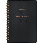 AT-A-GLANCE - Agenda scolaire hebdomadaire/mensuel Signature 2024-2025 - 5 3/8 po x 8 1/2 po - noir - anglais-13 mois avec onglets mensuels imprimés : juillet 2024 - juillet 2025