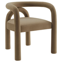 Modway - Astrid Performance Velvet Chaise à manger - Chameau-Fauteuil à manger esthétique