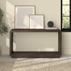 Hudson&Canal - Table console rectangulaire Lonni - 55 po l - Chêne brun-Nettoyer avec un chiffon doux et sec, sans produits chimiques agressifs ni produits de nettoyage abrasifs