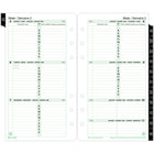 Day-Timer - Recharge datee 2026 2 pages/semaine portable - 6 3/4 po H x 3 3/4 po l - bilingue-Les bordures vertes douces Day-Timer rendent ces recharges proprement aptes pour le milieu des affaires, mais agreables à l'oeil