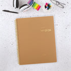 Cambridge - Agenda scolaire hebdomadaire/mensuel WorkStyle Focus 2025-2026 - 11 po H x 8 1/2 po l - argile - bilingue-12 pages mensuelles avec onglet