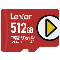 Lexar - PLAY carte microSDXC UHS-I - 512 Go - Rouge-Compatible avec les appareils de jeu portables, les smartphones et les tablettes y compris for Nintendo-Switch, Steam Deck, ASUS ROG Ally, Lenovo Legion Go 