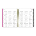 Blueline - 2026 Agenda hebdomadaire/mensuel Lavande Florale avec onglets mensuels - 9-1/4 po x 7-1/4 po - Trilingue-Comprend des sections pour les contacts, les mots de passe, les notes, les tâches à faire, les événements, les dépenses et la planification de projets