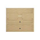 Manhattan Comfort - Centre de divertissement flottant Vernon 62,99 po style milieu du siècle moderne - Blanc cassé et cannelle-12,87 po L x 62,99 po l x 53,54 po H