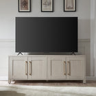 Hudson&Canal - Meuble TV Chabot pour téléviseurs jusqu'à 75" - Blanc aulne-Caractéristiques assemblage facile