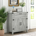 HOMCOM - Buffet 29,9 po L, armoire latérale - gris-Grand espace de rangement avec un plan de travail, un tiroir et une armoire à porte 
