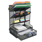 ShoppingAll - Organisateur de bureau Mesh avec 9 compartiments-Range les papiers format lettre/a4, dossiers, courrier et fournitures