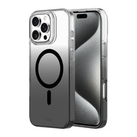 AXS - Crystal Shield Étui D3O fabriqué avec du plastique recyclé MagSafe compatible pour Apple iPhone 16 Pro Max - Fumé Dégradé-Design minimaliste offrant une protection contre les chutes de 6 pieds