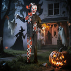 Outsunny - Clown animé pour Halloween - décorations effrayantes pour Halloween-La tête et les bras se balancent au rythme de la musique pour des sensations fortes interactives 