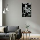 Johnny Cash photo Glass San Quentin - Impression encadree - 27" x 38"-Prêt à accrocher - livré entièrement assemblé