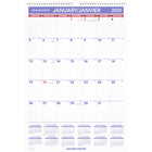 AT-A-GLANCE - Calendrier mural mensuel 2025 - 22 3/4 po H x 15 1/2 po l - bilingue-Format des pages : 22 3/4 po H x 15 1/2 po l