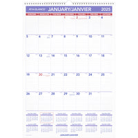 AT-A-GLANCE - Calendrier mural mensuel 2025 - 22 3/4 po H x 15 1/2 po l - bilingue-Format des pages : 22 3/4 po H x 15 1/2 po l