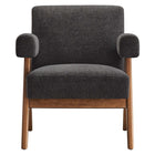 Modway - Lyra Tissu Fauteuil - Tissu gris foncé-Assemblée requise