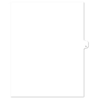 Apak - Onglet alphabétique Apak -  Lettre L -  blanc -  8 1/2 po x 11 po -  coupe 1/26 -  non perforé -  25 par paquet-Onglets d'index et de juridique